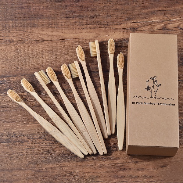 New Design Mixed Color Bamboo Toothbrush Eco Friendly Woode - Image 4