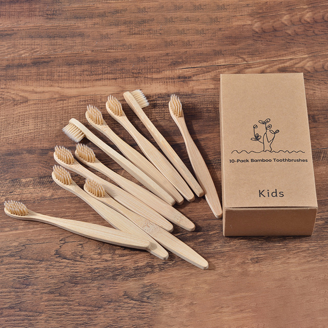 New Design Mixed Color Bamboo Toothbrush Eco Friendly Woode - Image 2