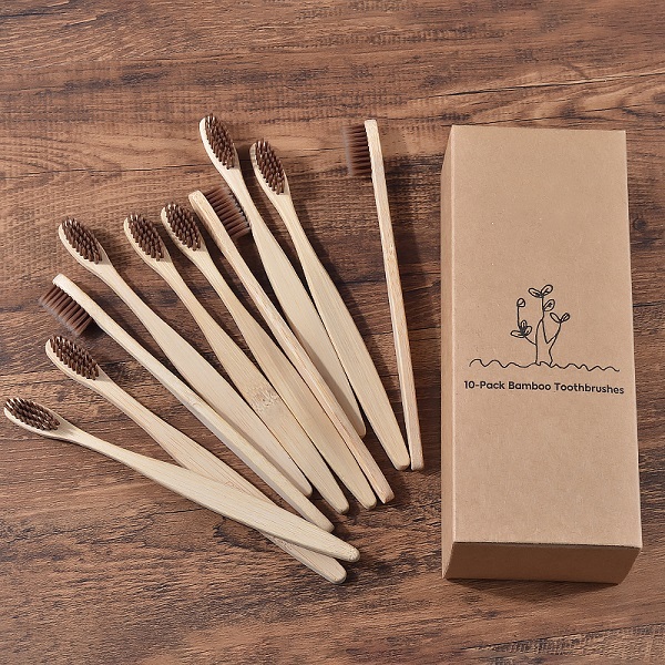 New Design Mixed Color Bamboo Toothbrush Eco Friendly Woode - Image 3
