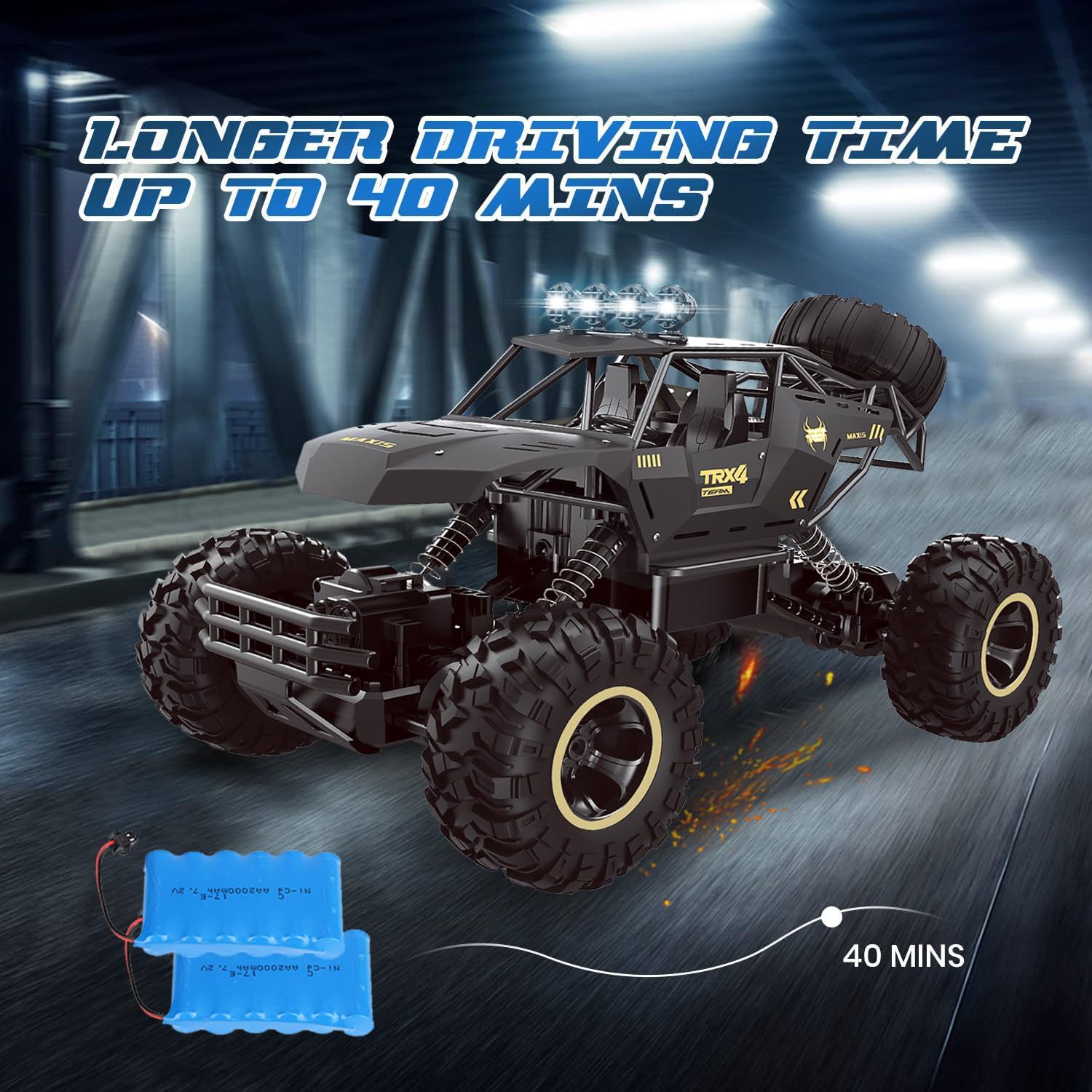 UK Rc Car Rock Crawler Rechargeable Off Road Truck 4WD , Metal Shell LED Headlights RC Remote Control Off Road Car Truck,Logistics Is Randomly Sent By EVRI,DPD,Amazon Logistics,Royal Mail - Image 3